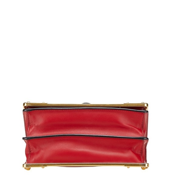 Prada Cahier shoulder bag black leather red - Picture 3 of 11